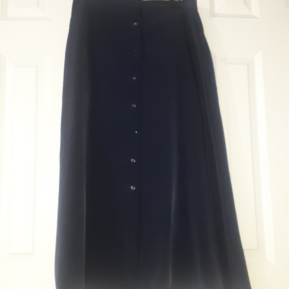 Vintage Navy A-Line Skirt